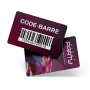 Cartes PVC 86x54mm personnalisées avec code-barre